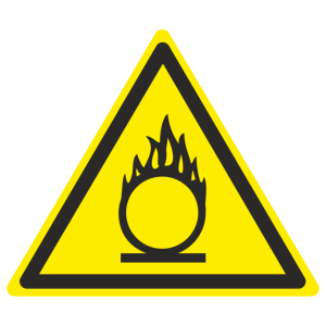 Наклейка W-11 «Пожароопасно. Окислитель»