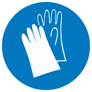 Знак безопасности светоотражающий M-06 «Работать в защитных перчатках»